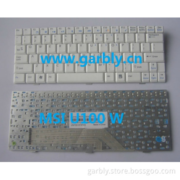 Notebook Laptop Keyboard for Msi U100 Msi U100X Msi U101 White Keyboard